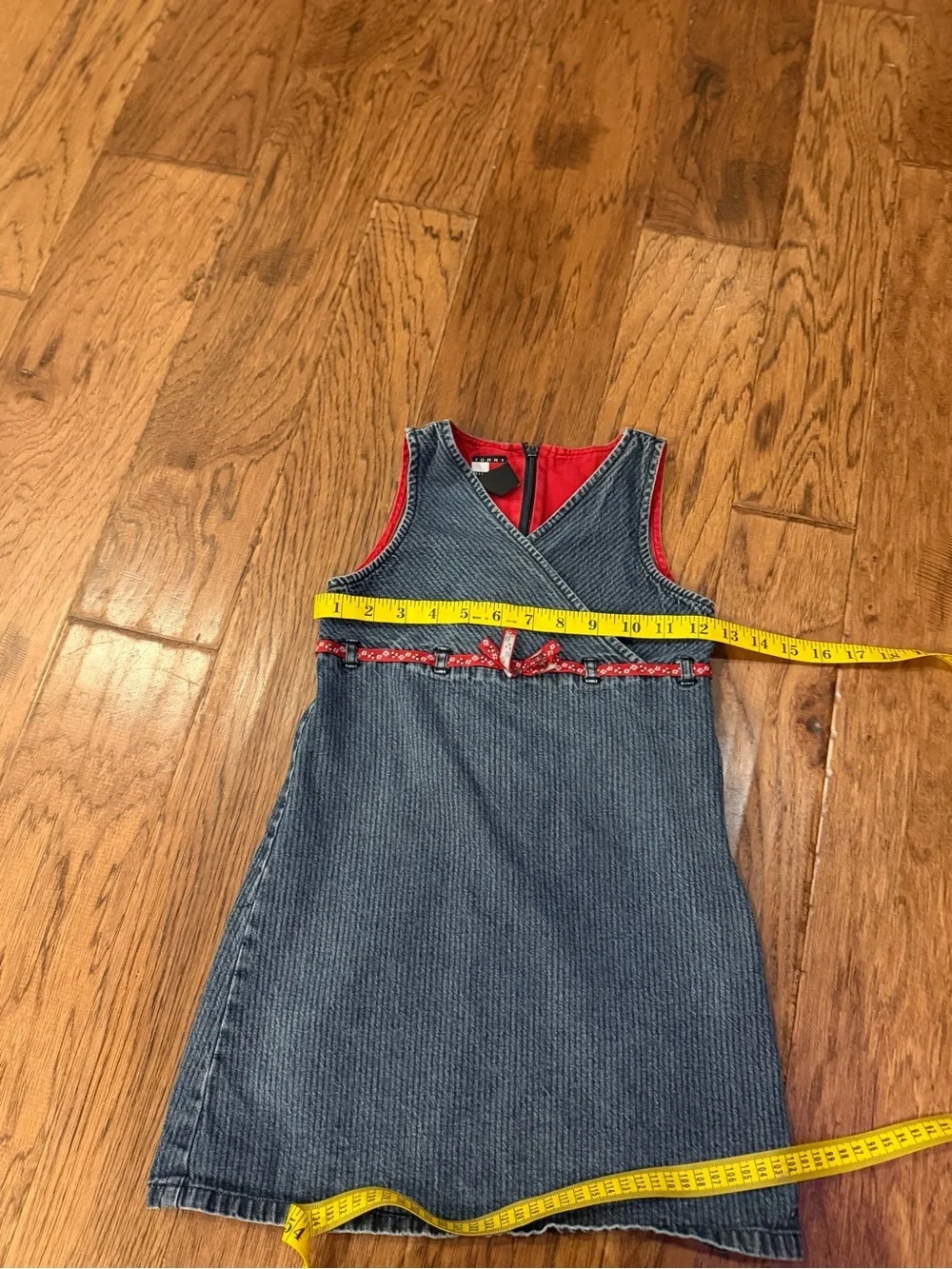 Vintage 2003 Tommy Hilfiger Denim Dress Girls Size 6 Y2K